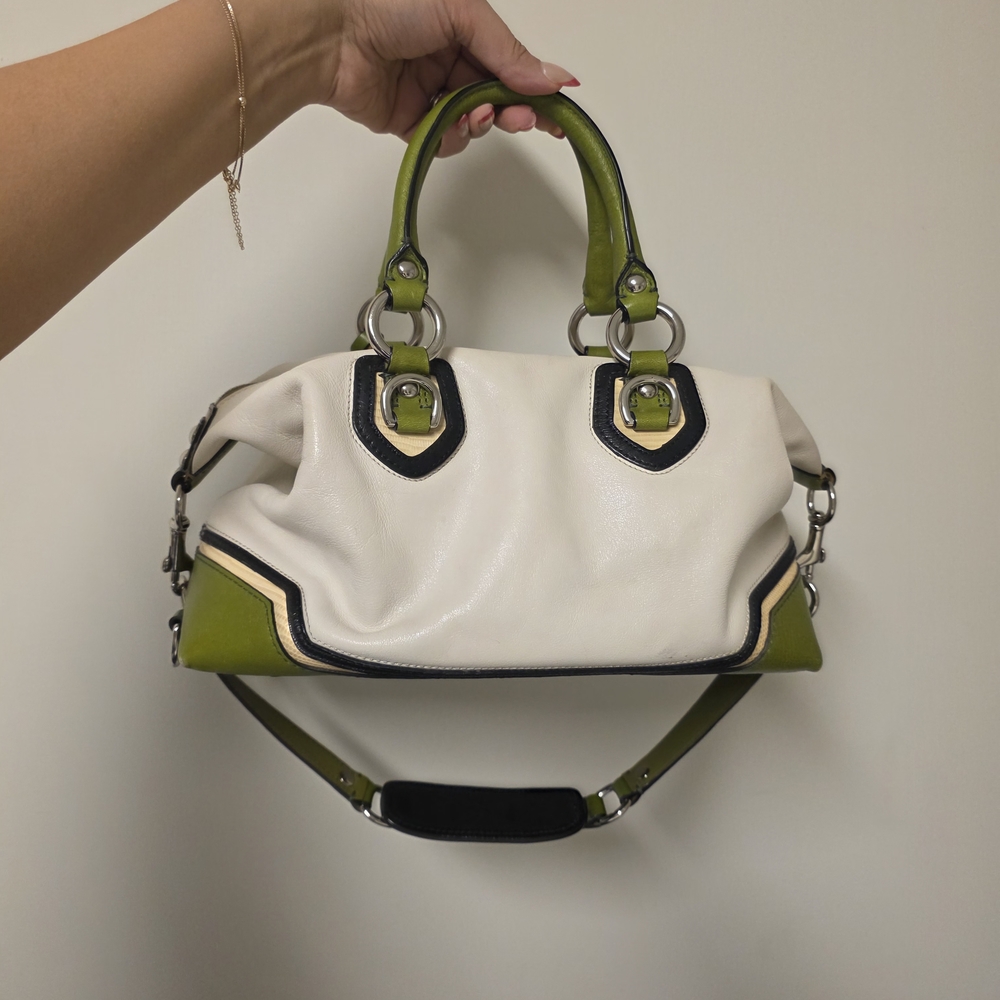 Coach White and Green Women's Bag - Picture 2 of 7